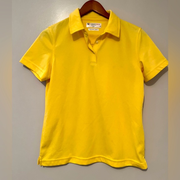 Linkstech Tops - Linkstech Ladies Golf Shirt - Medium - Techno Dry - Yellow